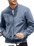 Variant image for Urban Edge - Men's Velvet Bomber Jacket for Casual Style-21