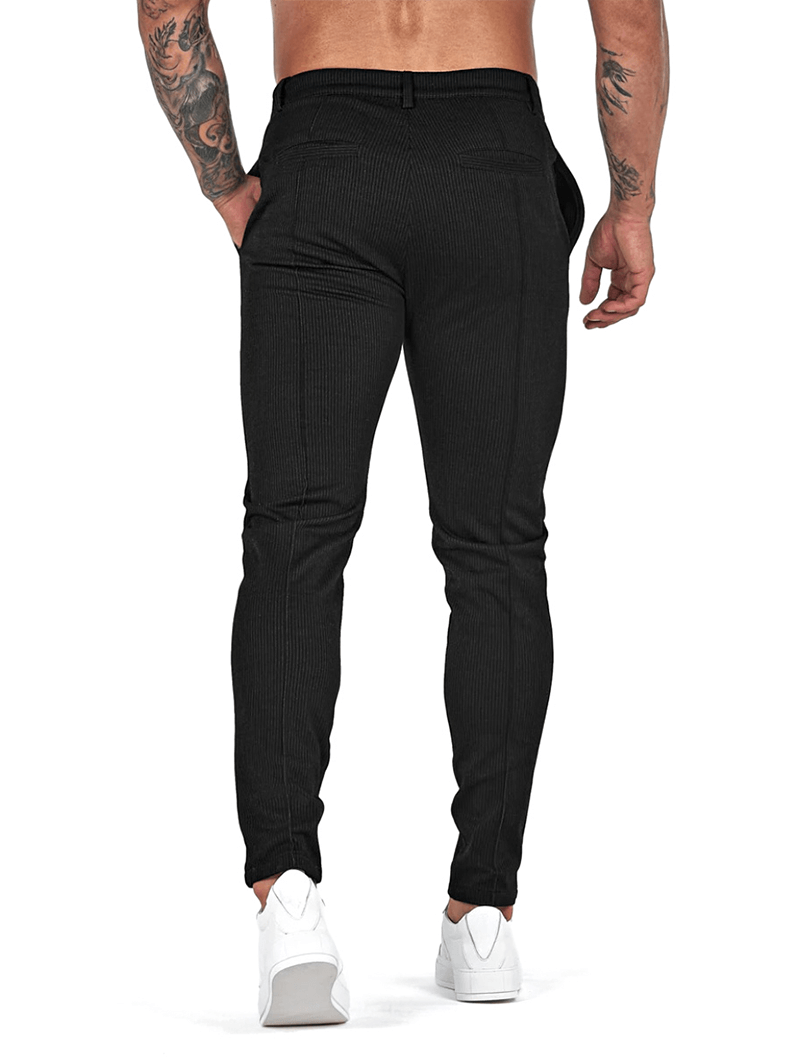 Stylish Black Cargo Pants for Men - Modern Fit Chinos-6