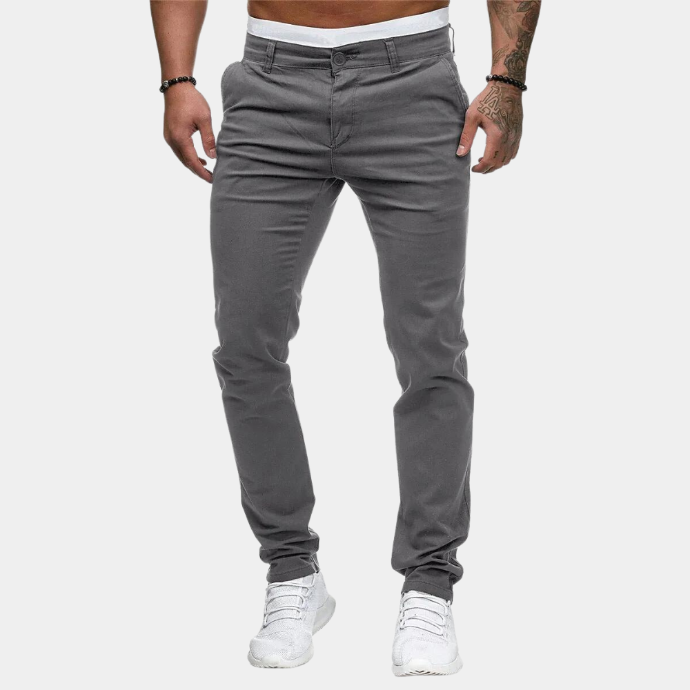 UrbanStyle - Slim Fit Men's Chino Pants for Casual Elegance-3