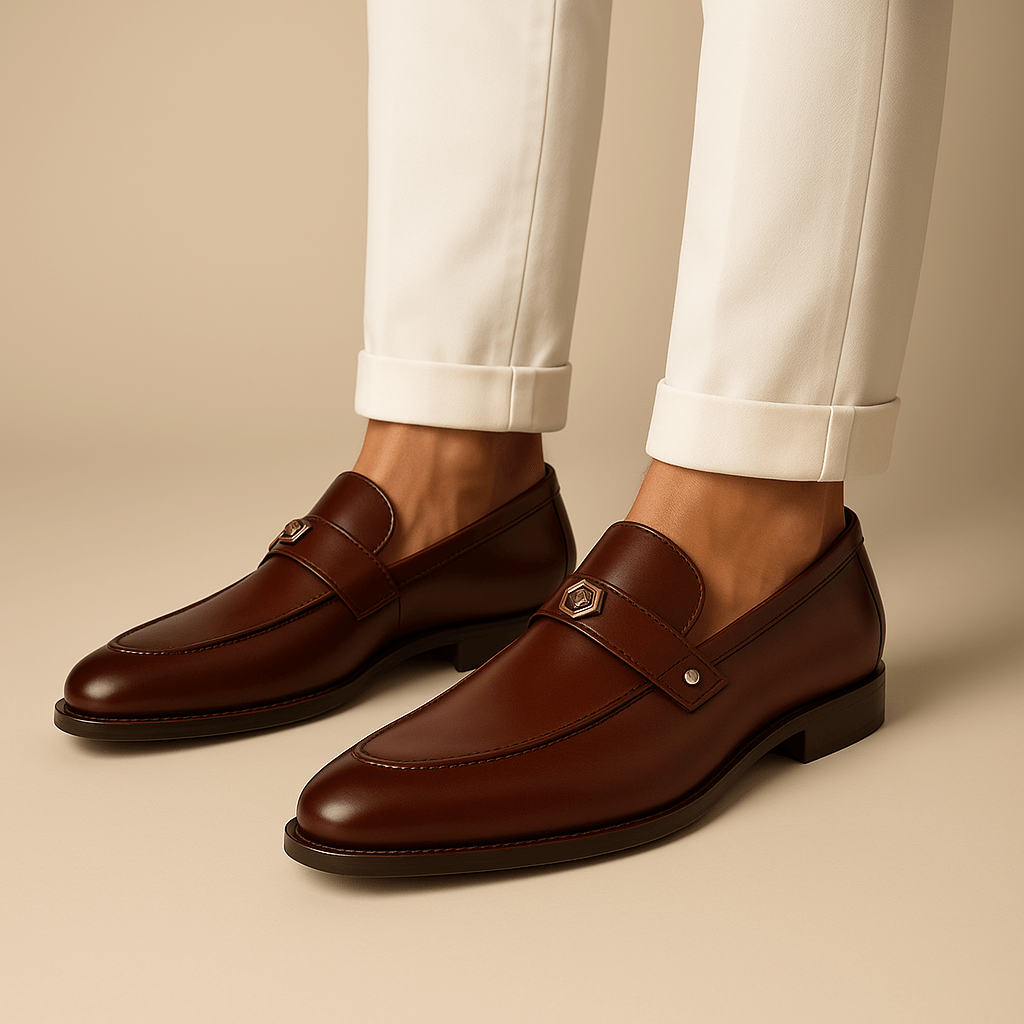 Giviny-Brown Penny Loafers for Men - Casual Style 6