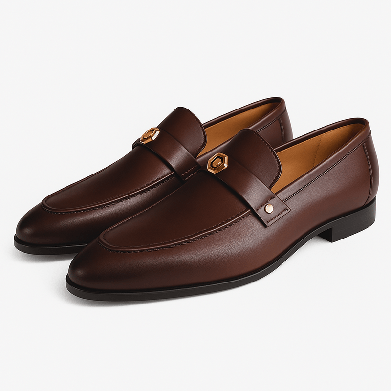 Giviny-Brown Penny Loafers for Men - Casual Style 7