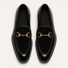 Giviny-Mens Black Penny Loafers - Italian Leather 1