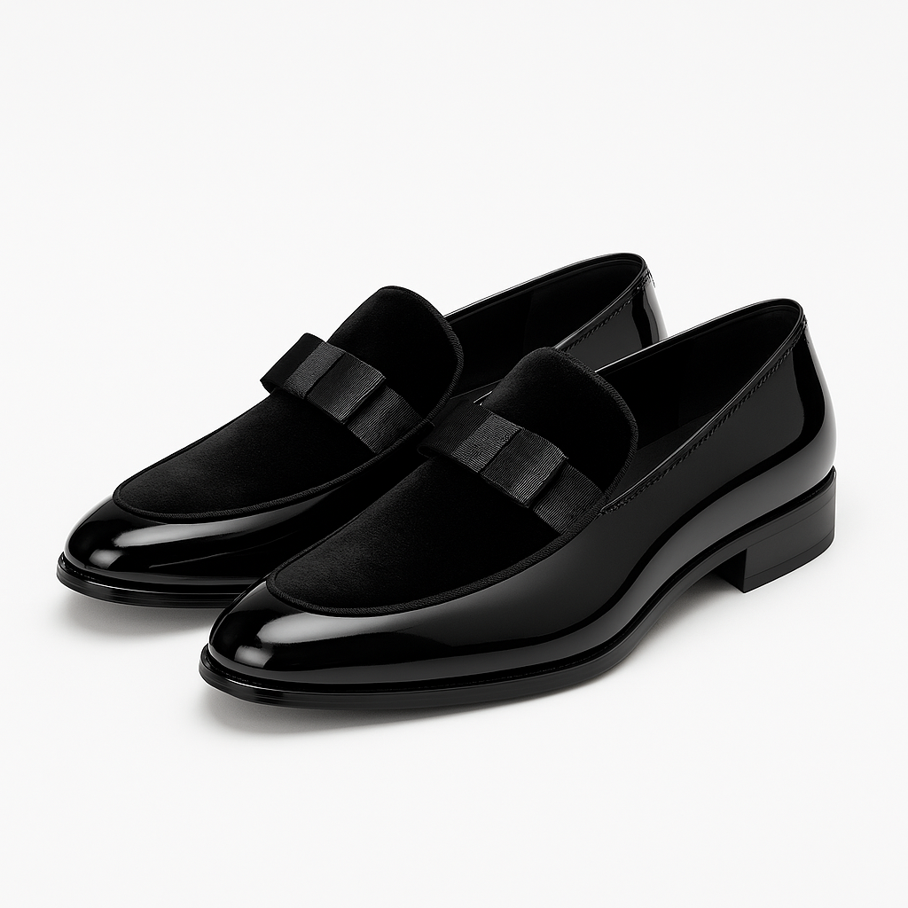 Giviny-Mens Black Penny Loafers - Italian Leather 5