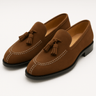 Giviny-Mens Loafers - Low-Cut Leather Tassel Design 8
