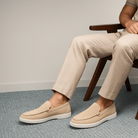 Giviny-Mens Suede Loafers - Classic Black Style 1