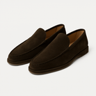 Giviny-Mens Suede Loafers - Classic Black Style 10