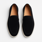 Giviny-Mens Suede Loafers - Classic Black Style 3