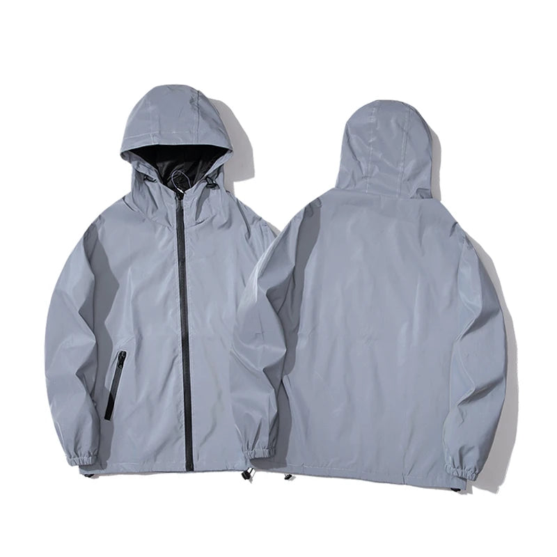 Men's Reflective Hooded Windbreaker Jacket – Stylish Outdoor Jacket for Spring & Autumn-6