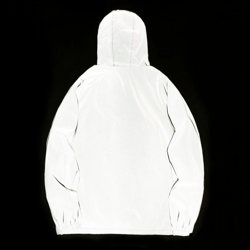 Men's Reflective Hooded Windbreaker Jacket – Stylish Outdoor Jacket for Spring & Autumn-3