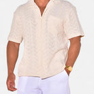 Knit-Style Men's Shirt - Casual Elegance in Comfort 0