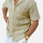 Knit-Style Men's Shirt - Casual Elegance in Comfort 3
