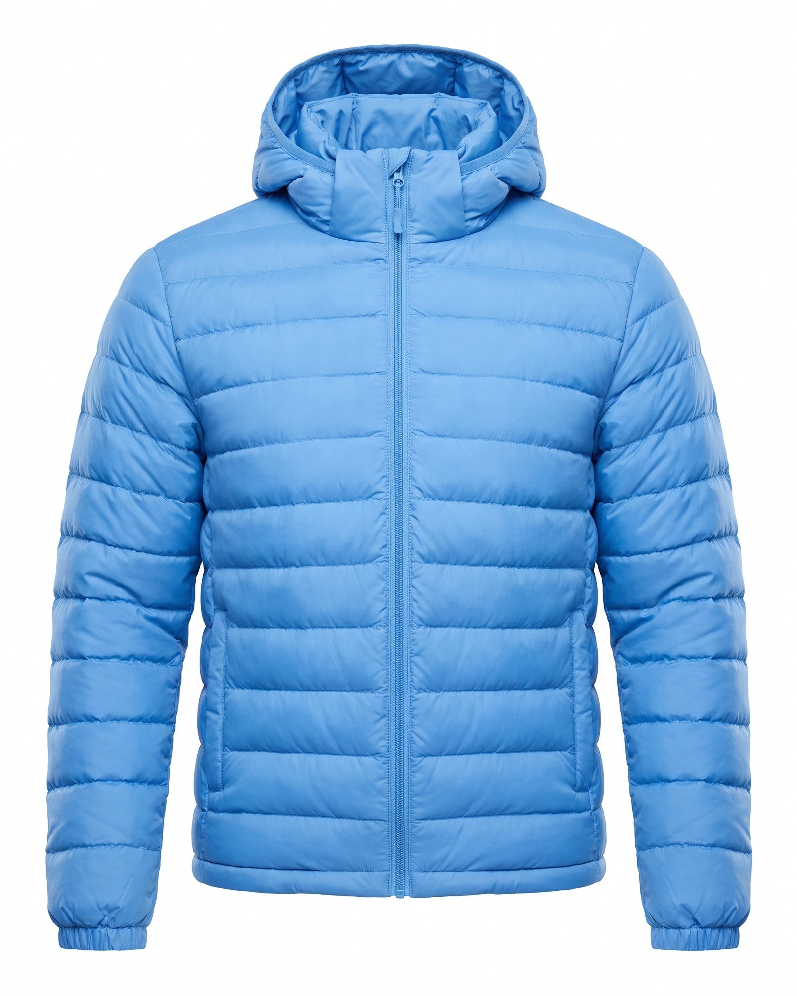 Men's Stylish Padded Puffer Jacket Ultimate Warmth - Light Blue