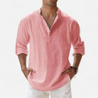 Linen-Classic Men's Long Sleeve Linen Shirt 0