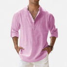 Linen-Classic Men's Long Sleeve Linen Shirt 1