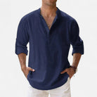 Linen-Classic Men's Long Sleeve Linen Shirt 10