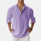 Linen-Classic Men's Long Sleeve Linen Shirt 2