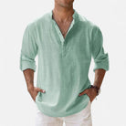 Linen-Classic Men's Long Sleeve Linen Shirt 3