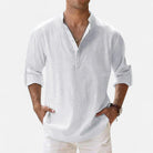 Linen-Classic Men's Long Sleeve Linen Shirt 5