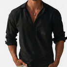 Linen-Classic Men's Long Sleeve Linen Shirt 9