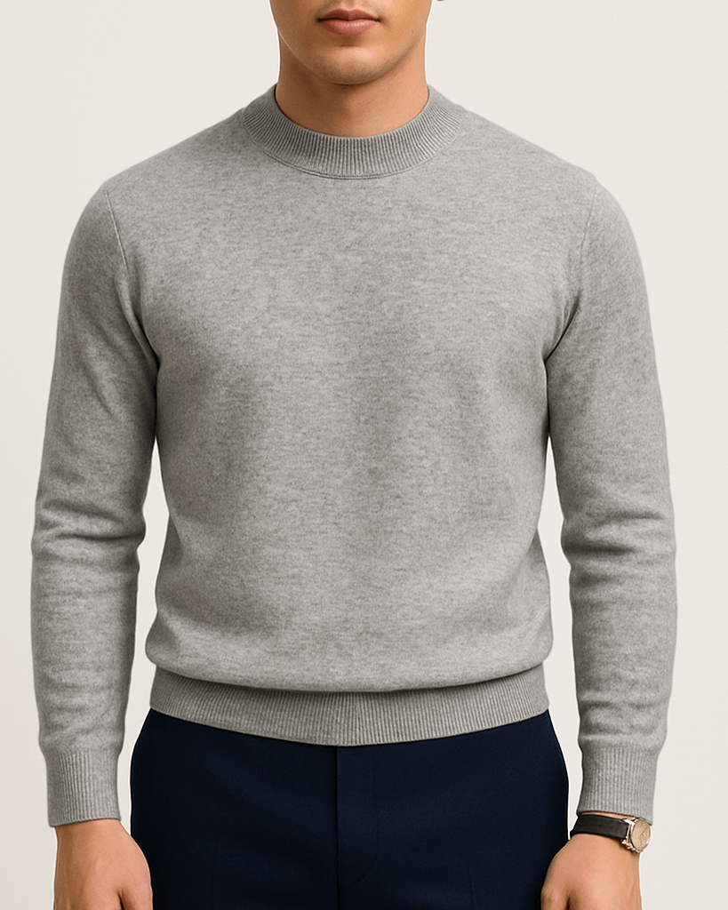 Luxe-Knit Men's Sweater - Slim Fit Wool Pullover 0
