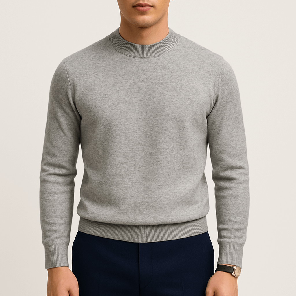 Luxe-Knit Men's Sweater - Slim Fit Wool Pullover 0