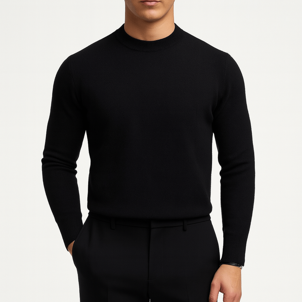 Luxe-Knit Men's Sweater - Slim Fit Wool Pullover 1