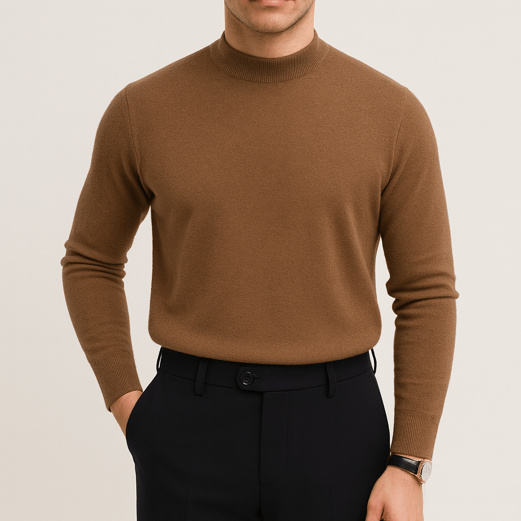Luxe-Knit Men's Sweater - Slim Fit Wool Pullover 2