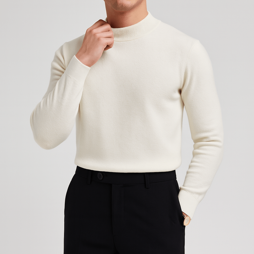 Luxe-Knit Men's Sweater - Slim Fit Wool Pullover 3