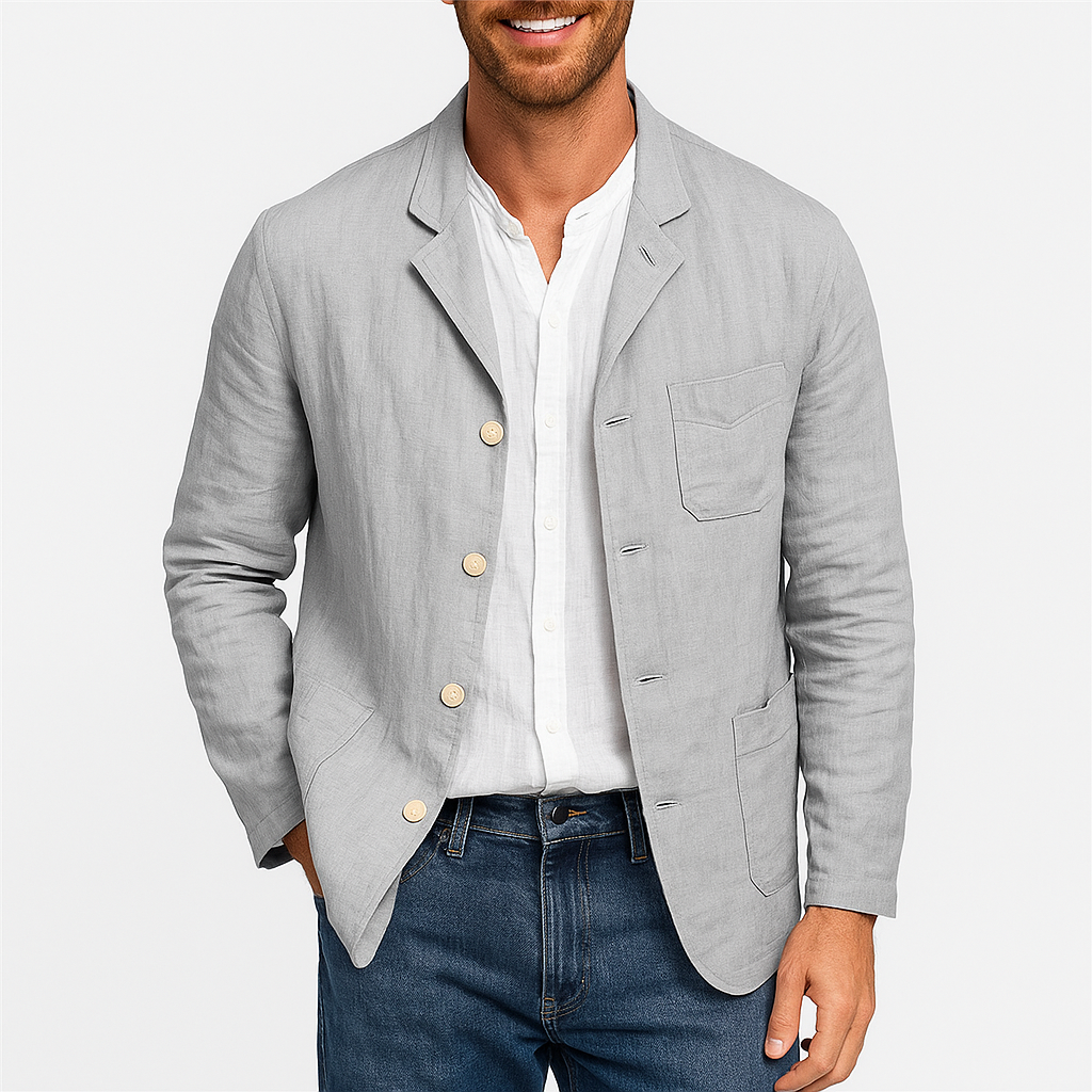 Luxe-Linen Women's Blazer for Smart Casual Style 1