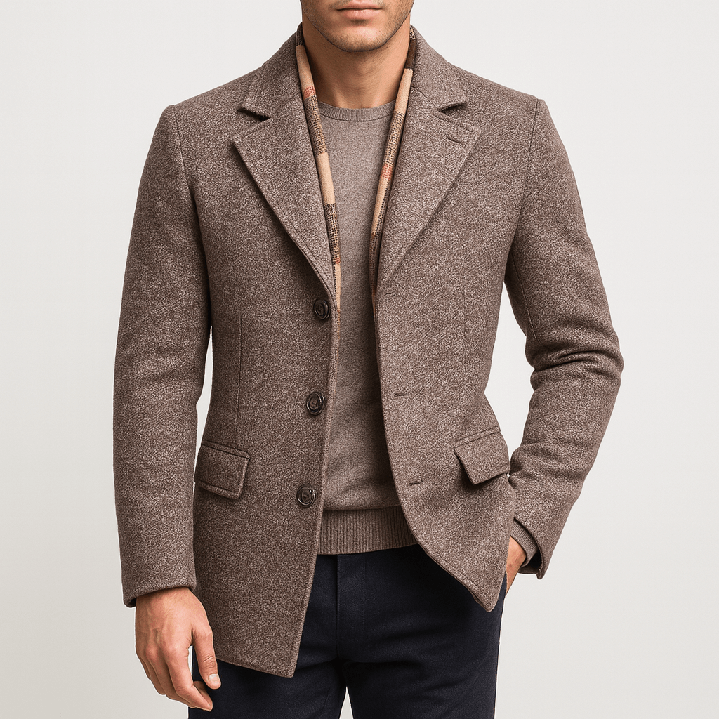 Luxe-Mens Overcoat Wool Blend Winter Coat 0