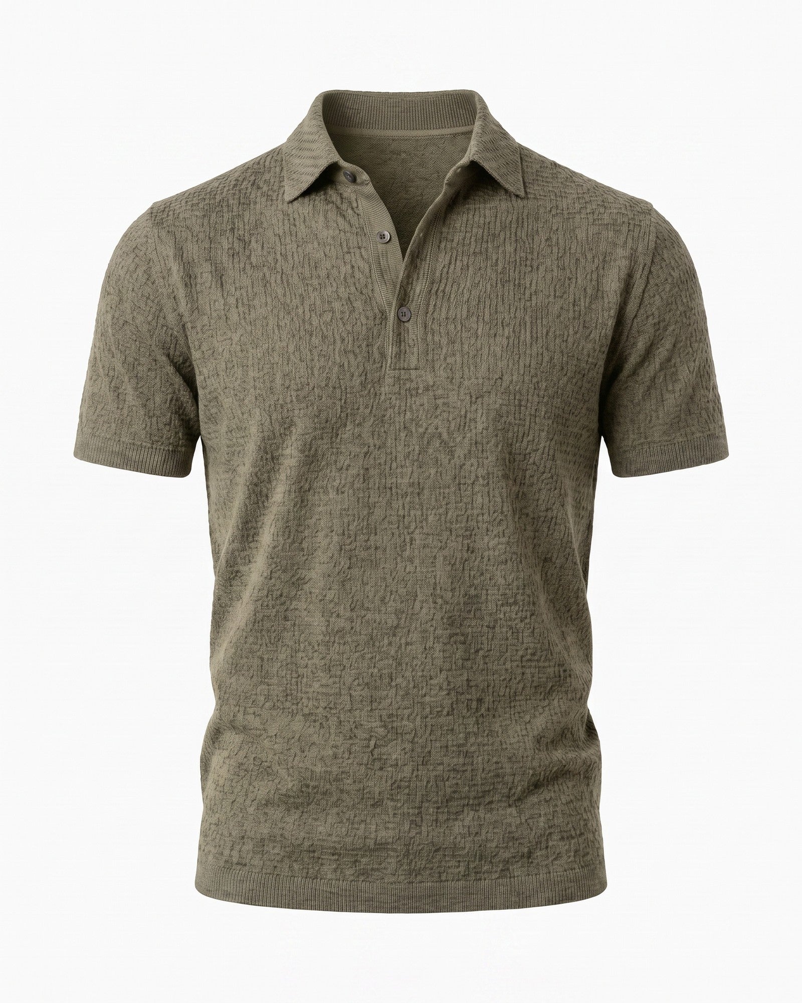 Men's Breathable Polo Shirt - Olive Green
