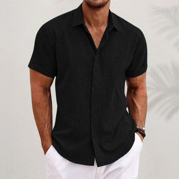Oliver - Men's Short Sleeve Linen Shirt 2