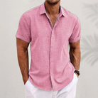 Oliver - Men's Short Sleeve Linen Shirt 5