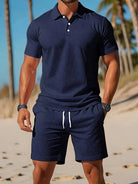 Polo-Set Men's Outfit - Casual Polo Shirt & Shorts 5