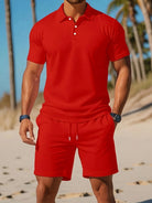 Polo-Set Men's Outfit - Casual Polo Shirt & Shorts 9