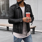 Stylish Men's Leather Jacket - Lightweight Summer Comfort in Black, Brown, Red-1