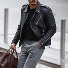 Stylish Men's Leather Jacket - Lightweight Summer Comfort in Black, Brown, Red-4