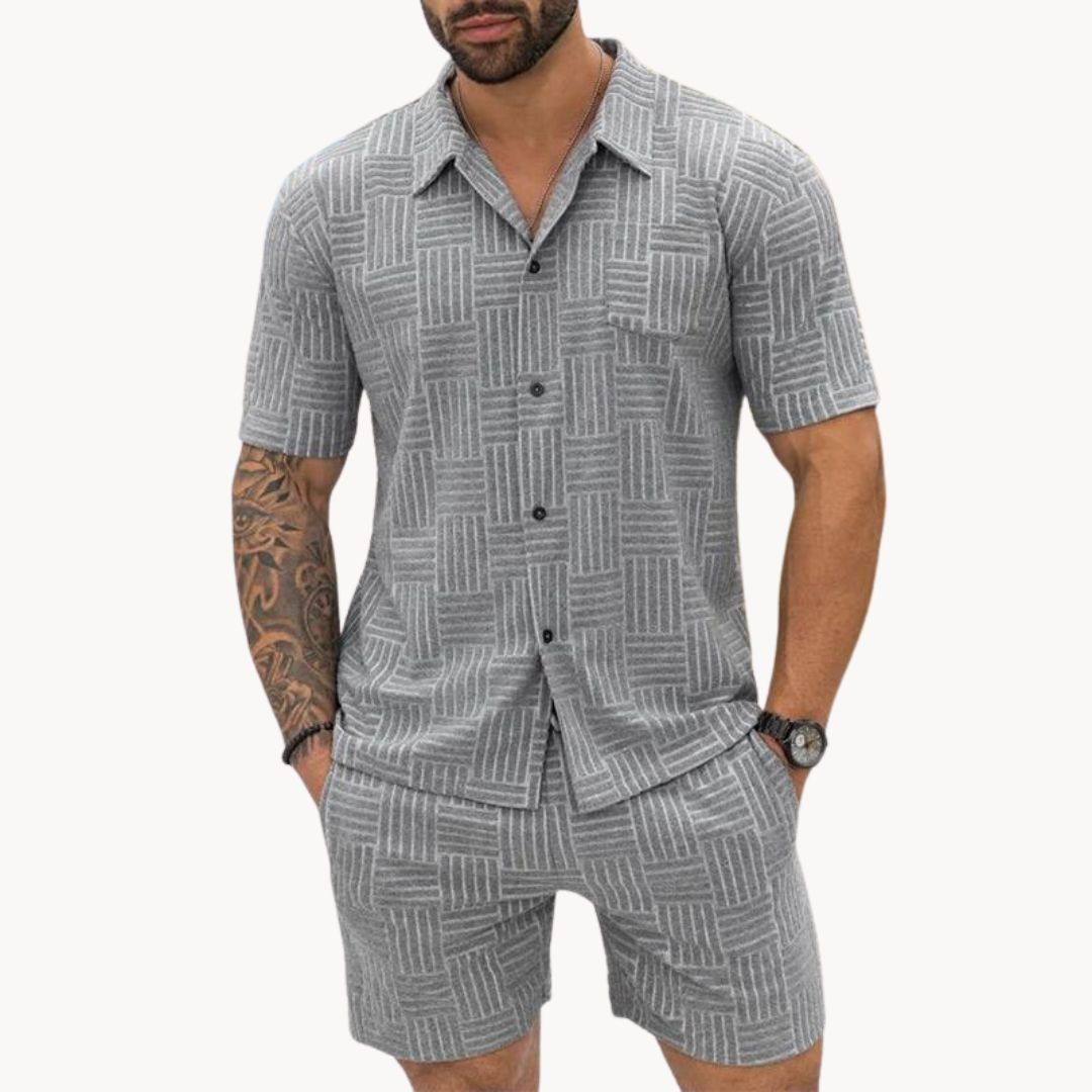 Resort-Style - Men's Shirt & Shorts Set for Summer 0
