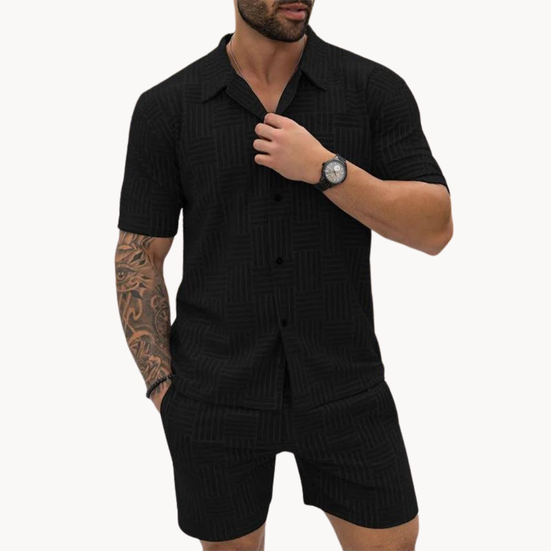 Resort-Style - Men's Shirt & Shorts Set for Summer 4