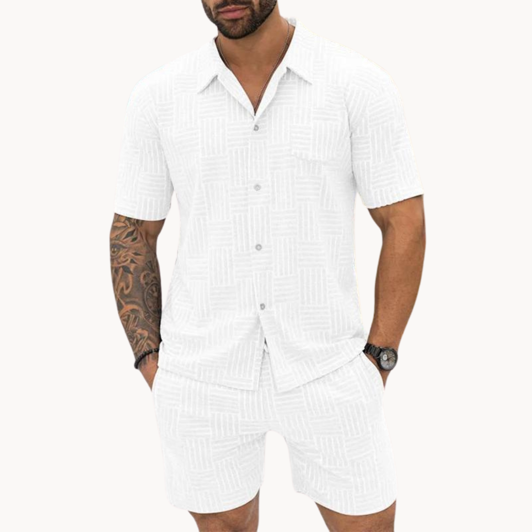 Resort-Style - Men's Shirt & Shorts Set for Summer 5