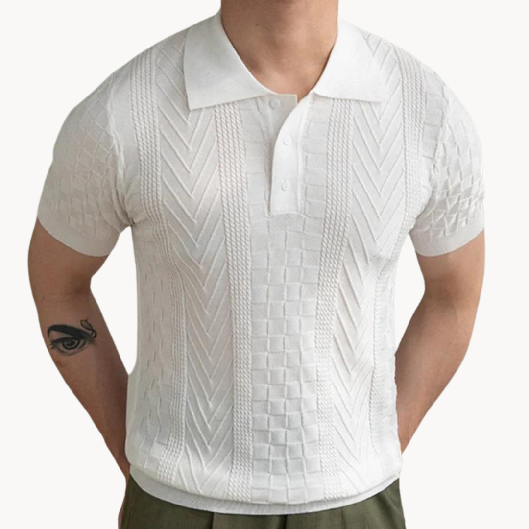Retro-Polo Men's Slim Fit Jacquard Shirt 2