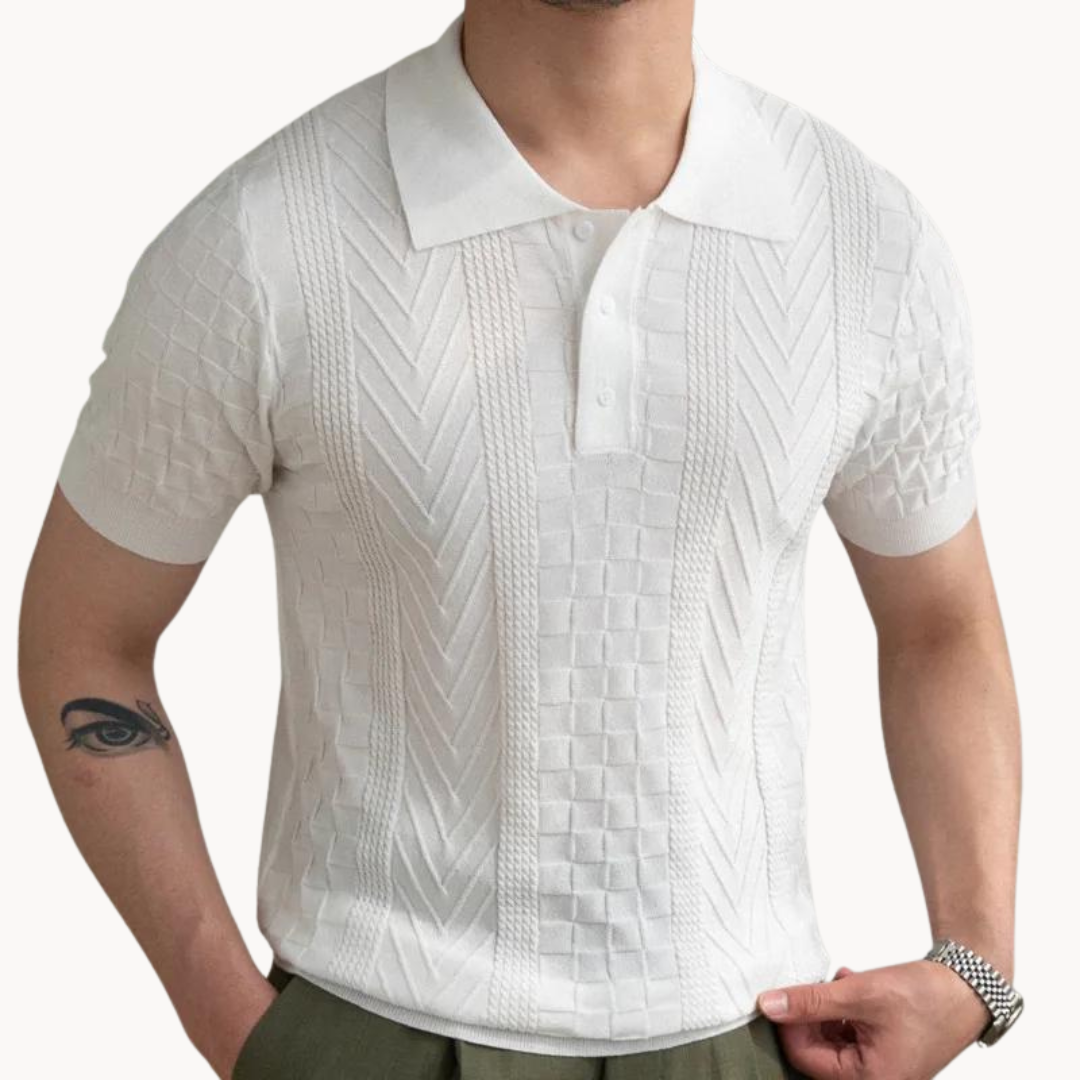 Retro-Polo Men's Slim Fit Jacquard Shirt 4