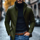 Rome-Mens Wool Overcoat - Classic Tailored Style 7