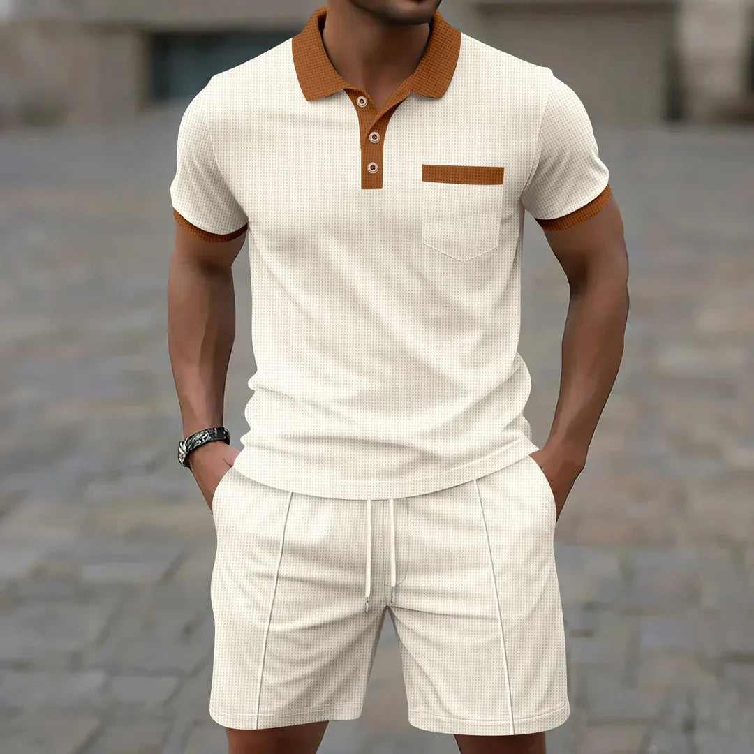 Ryan-Summer Men's Polo Shorts Set - Casual Wear 0