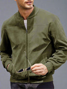Urban Edge - Men's Velvet Bomber Jacket for Casual Style-2