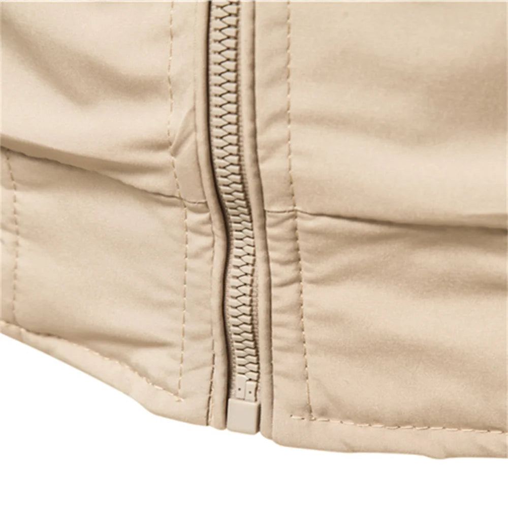 Urban Trend Men's Casual Bomber Jacket - Slim Fit Autumn Style-3