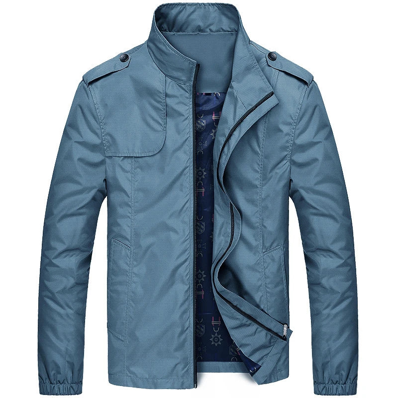 Urban Trek - Men's Lightweight Bomber Jacket for Casual Adventures-4