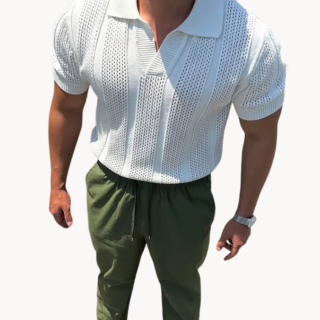 Style-Open Men's Breathable Polo Shirt - Slim Fit 7