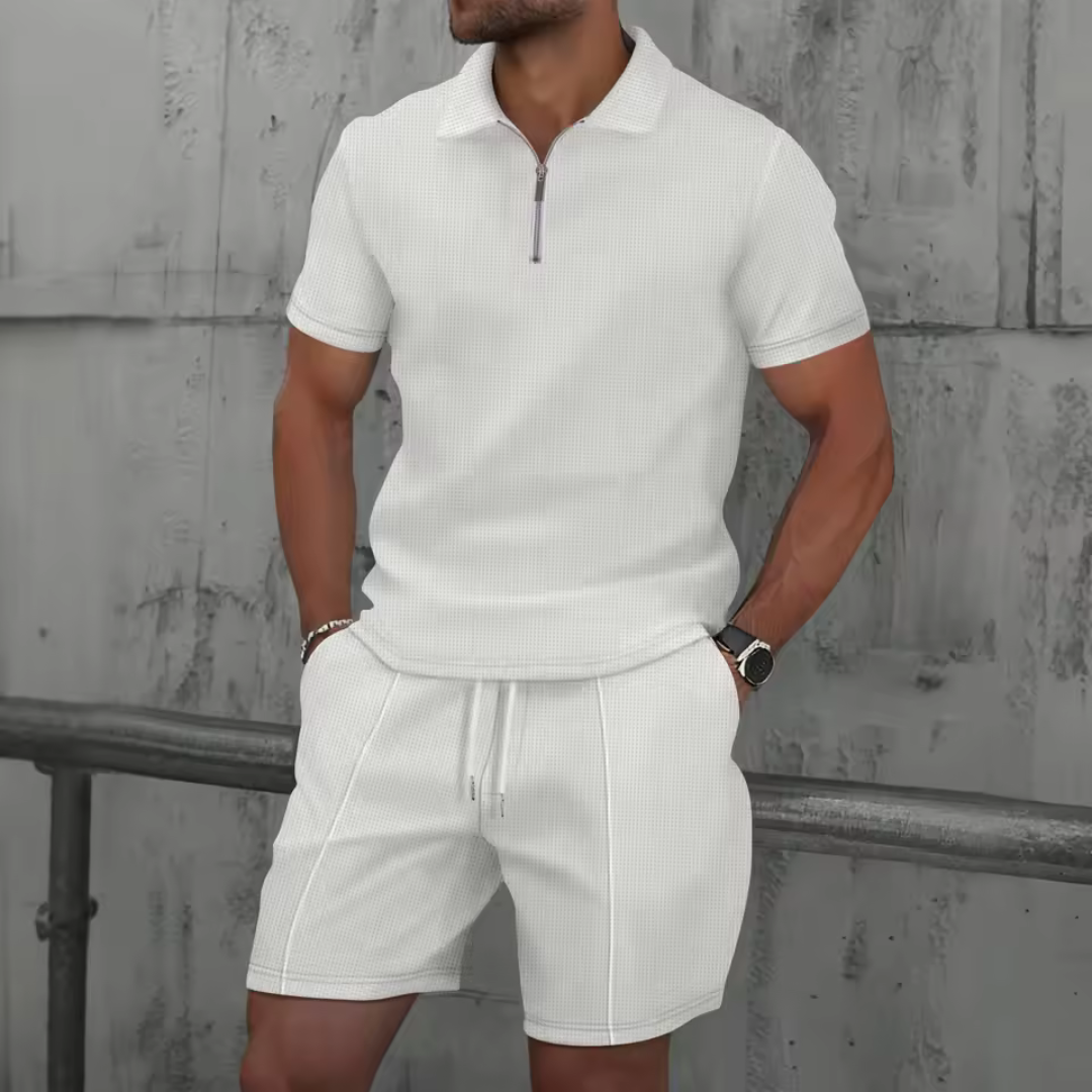 Style- Men's Co Ord Set Polo Shirt & Shorts 10
