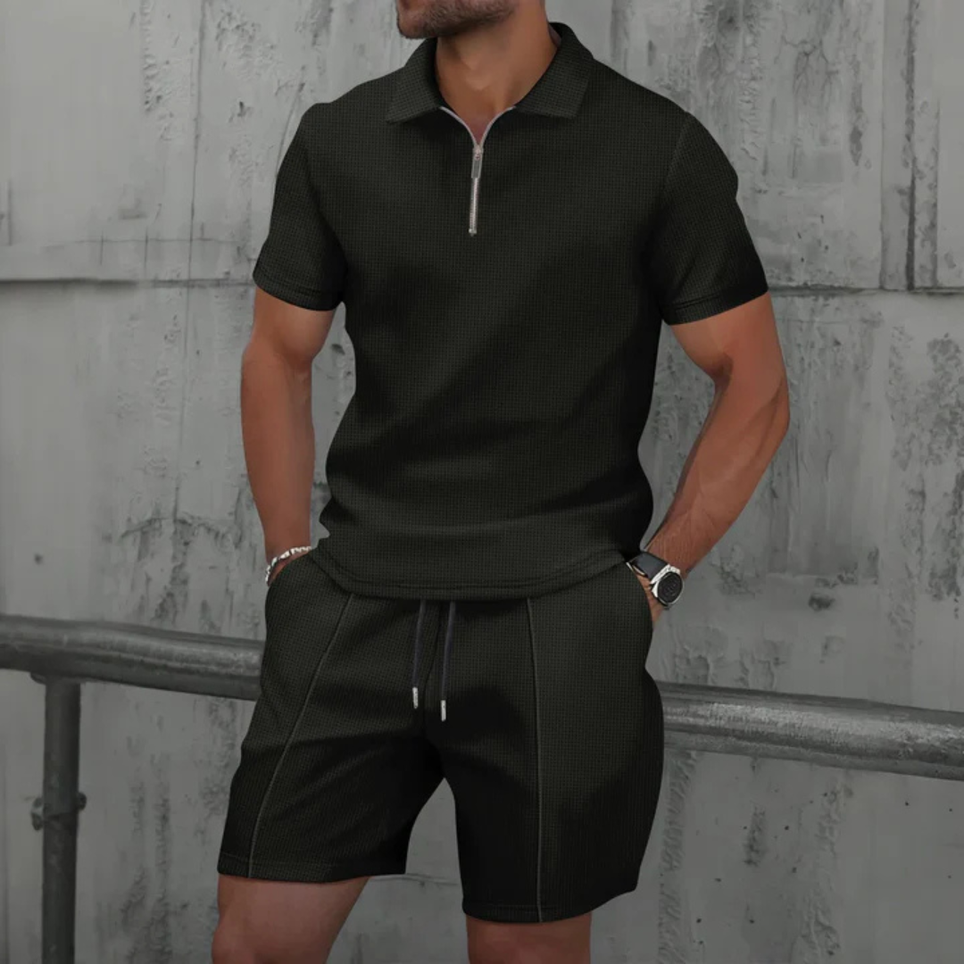 Style- Men's Co Ord Set Polo Shirt & Shorts 3